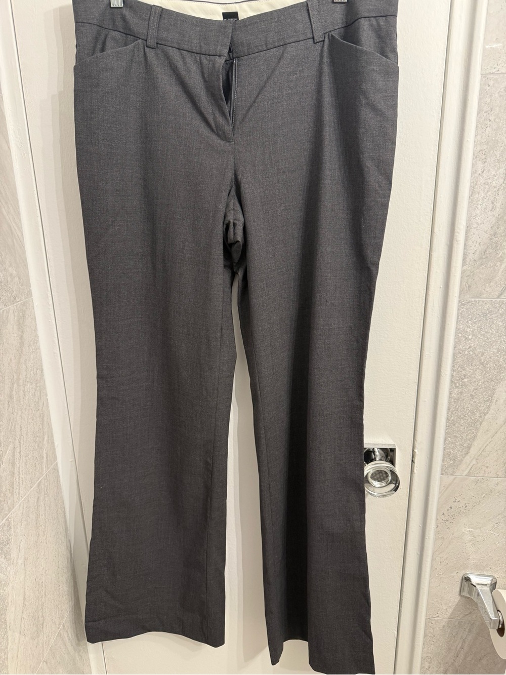 Wool Gray Women's Dress Pants - Classic Tailored Fit